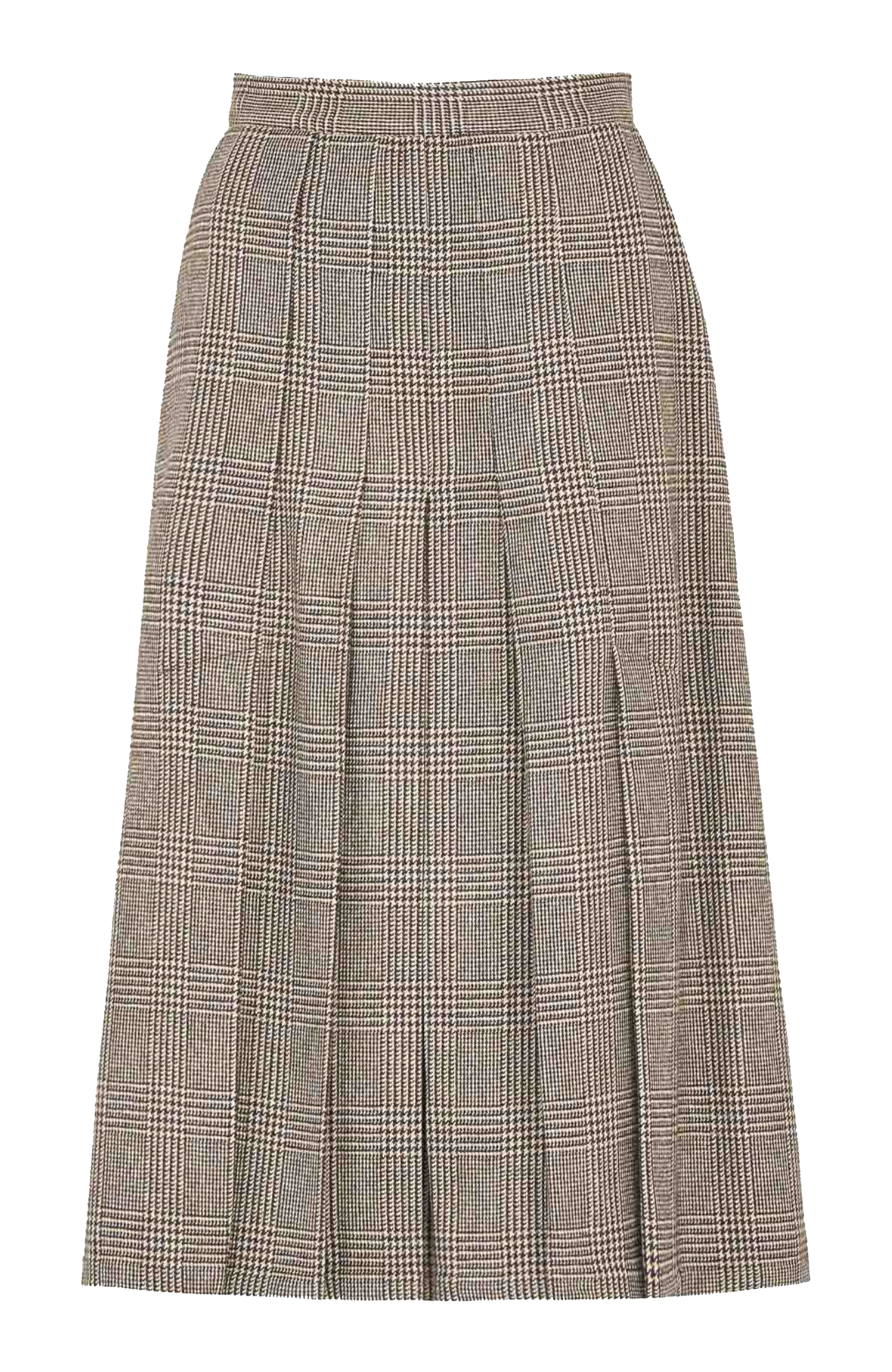 Verena pleated mid-length skirt