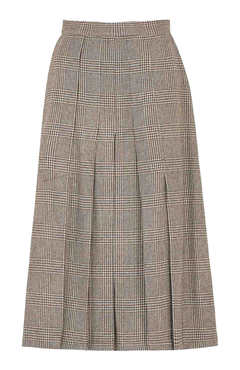 Verena pleated mid-length skirt