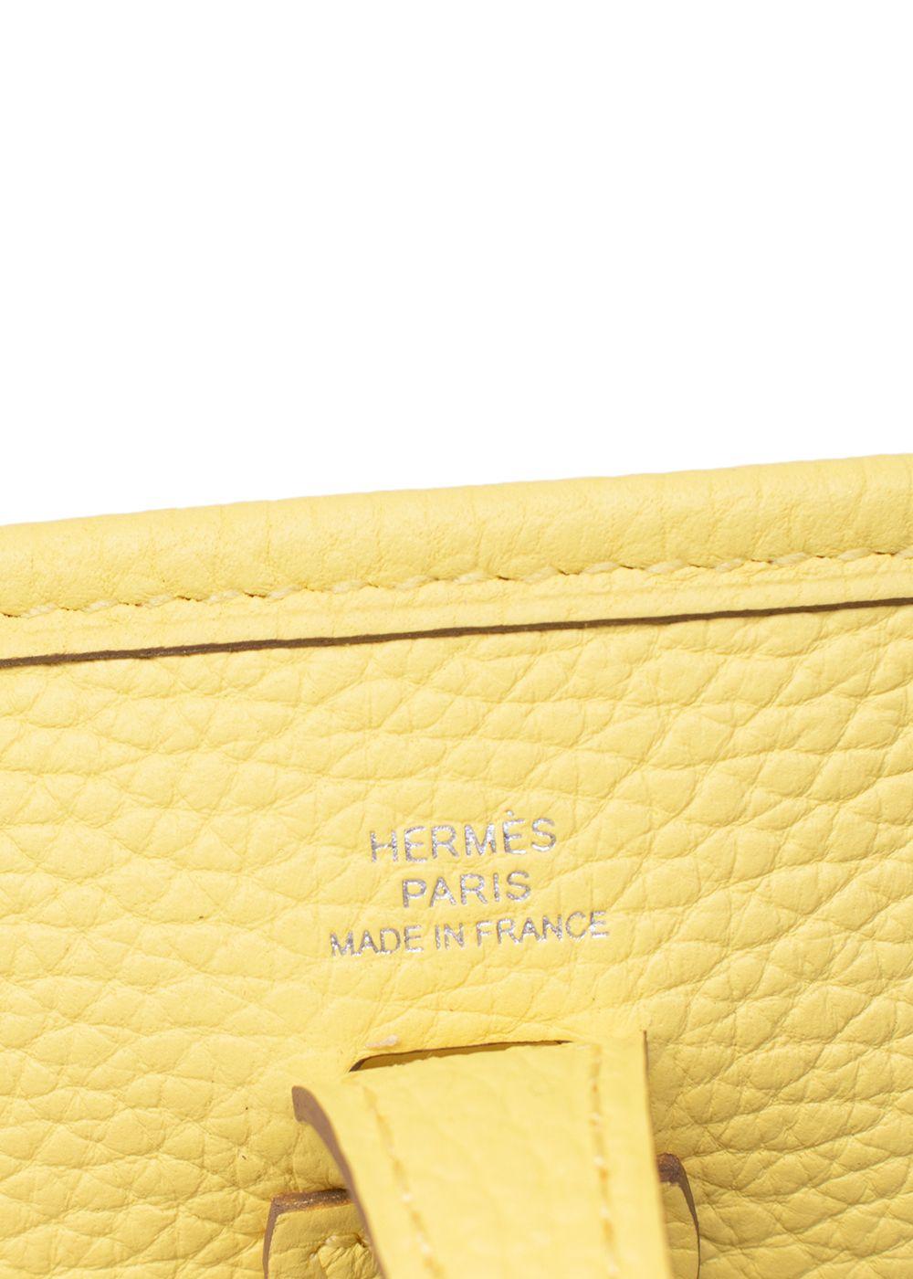 Hermes Mini Evelyn Limoncello with Palladium Hardware