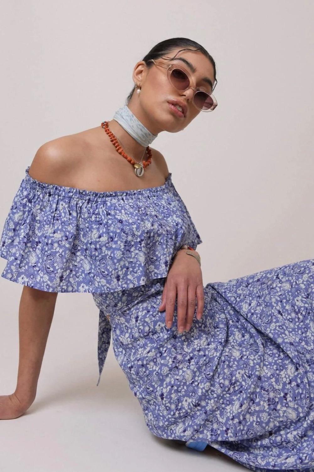 Rixo Floral Tabitha Midi Dress