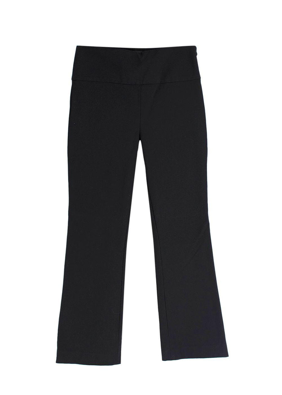 Theory Black Cotton Blend Trousers