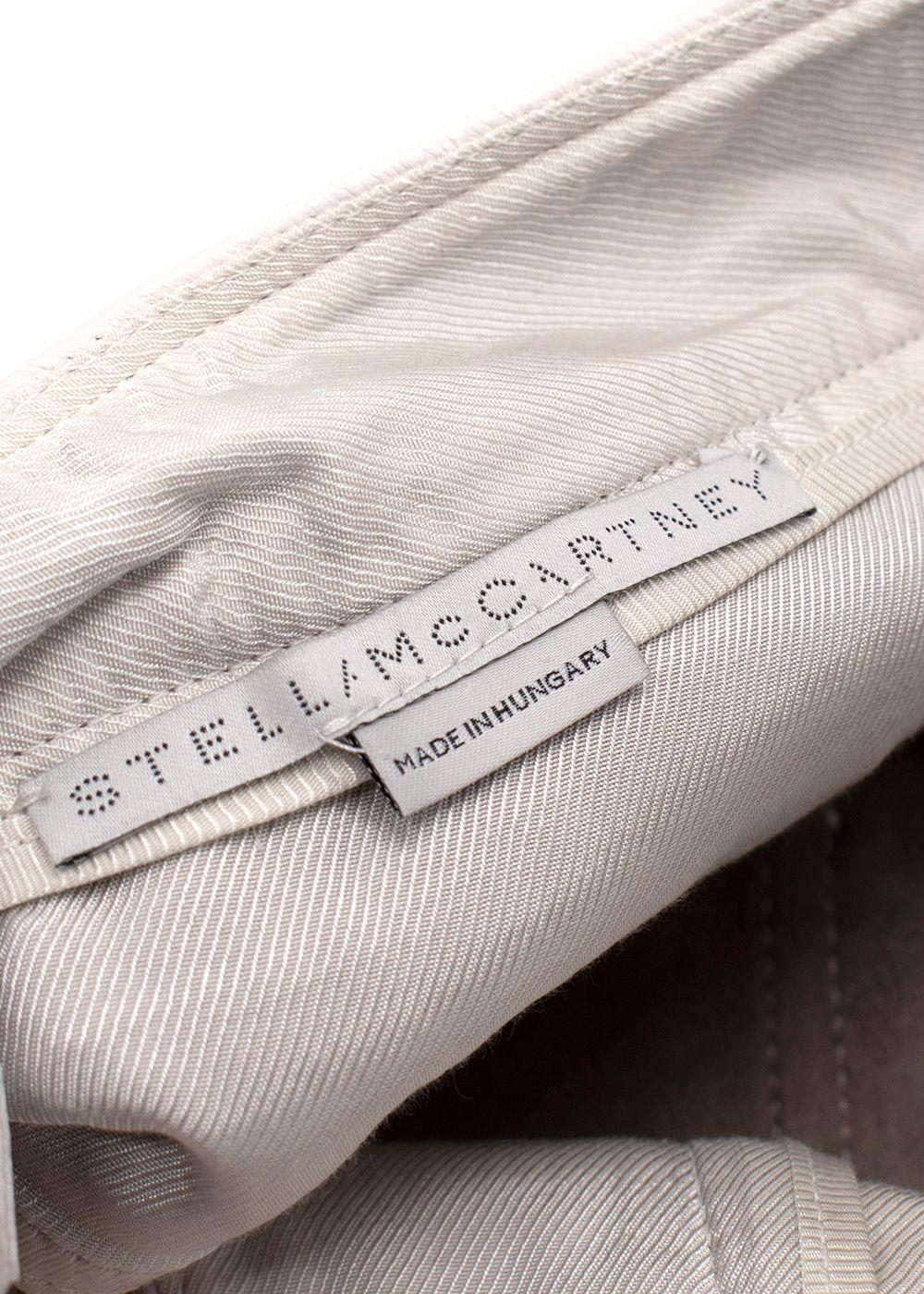 Stella McCartney Cream Vegan Leather Trousers