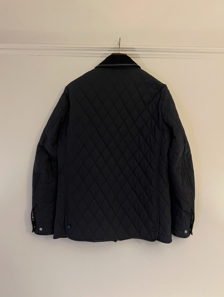 Burberry Navy Blue Quilted Jacket