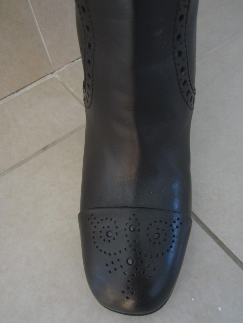 Tod's Black Tall Brogue Boots