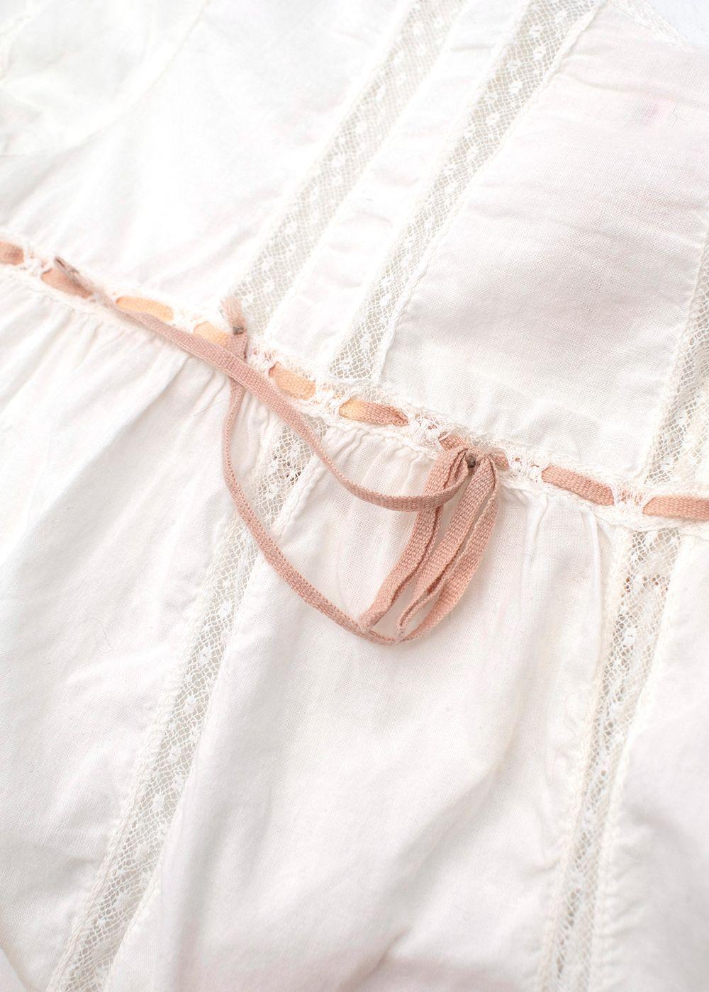 Lace Detail Kids 8Y Cotton Blouse