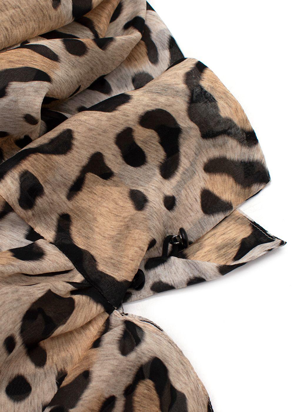 Petar Petrov Sheer Leopard Print Blouse