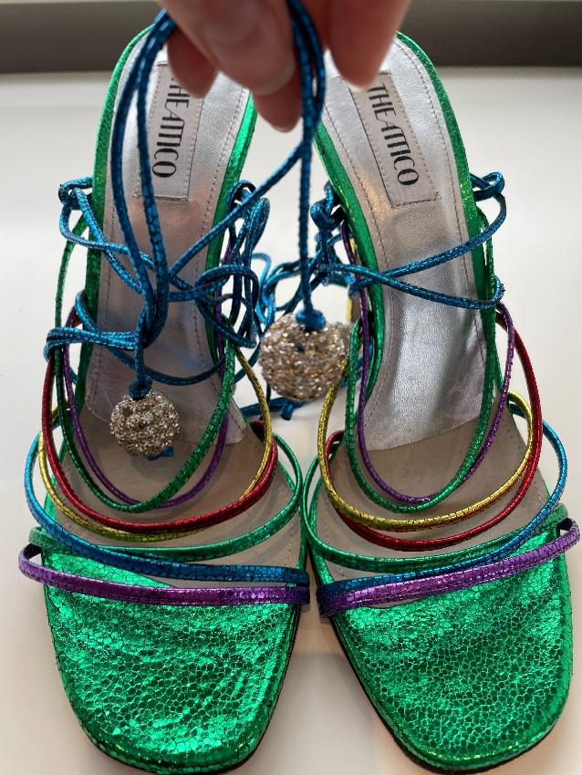 Attico Multicoloured Eve 110 Strappy Sandals