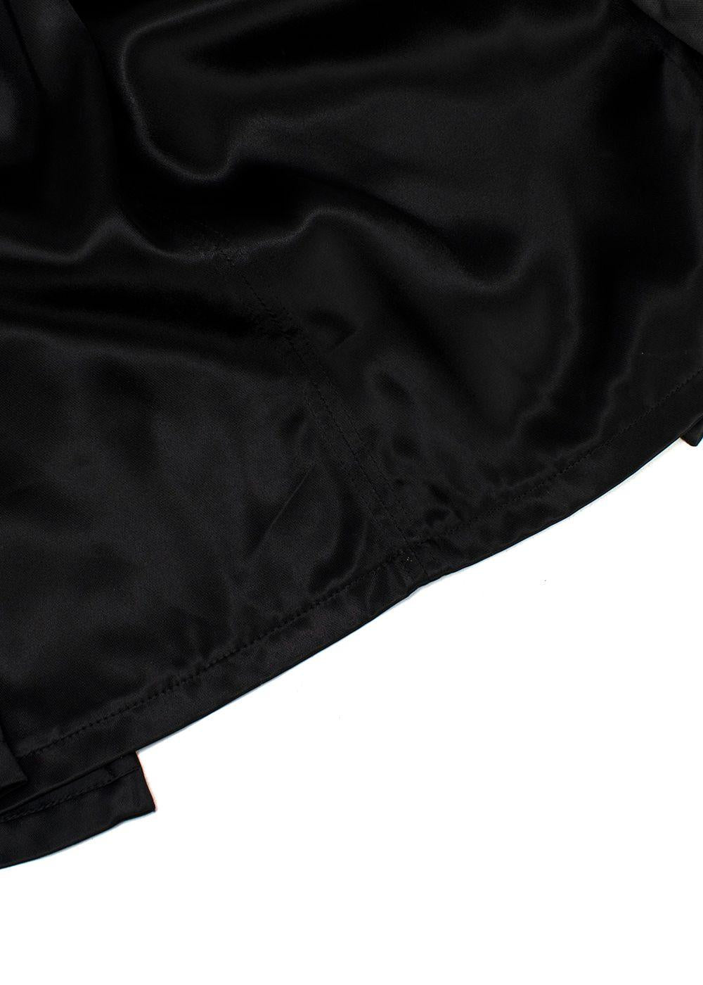 Catherine Quinn Black Silk Ruched Dress