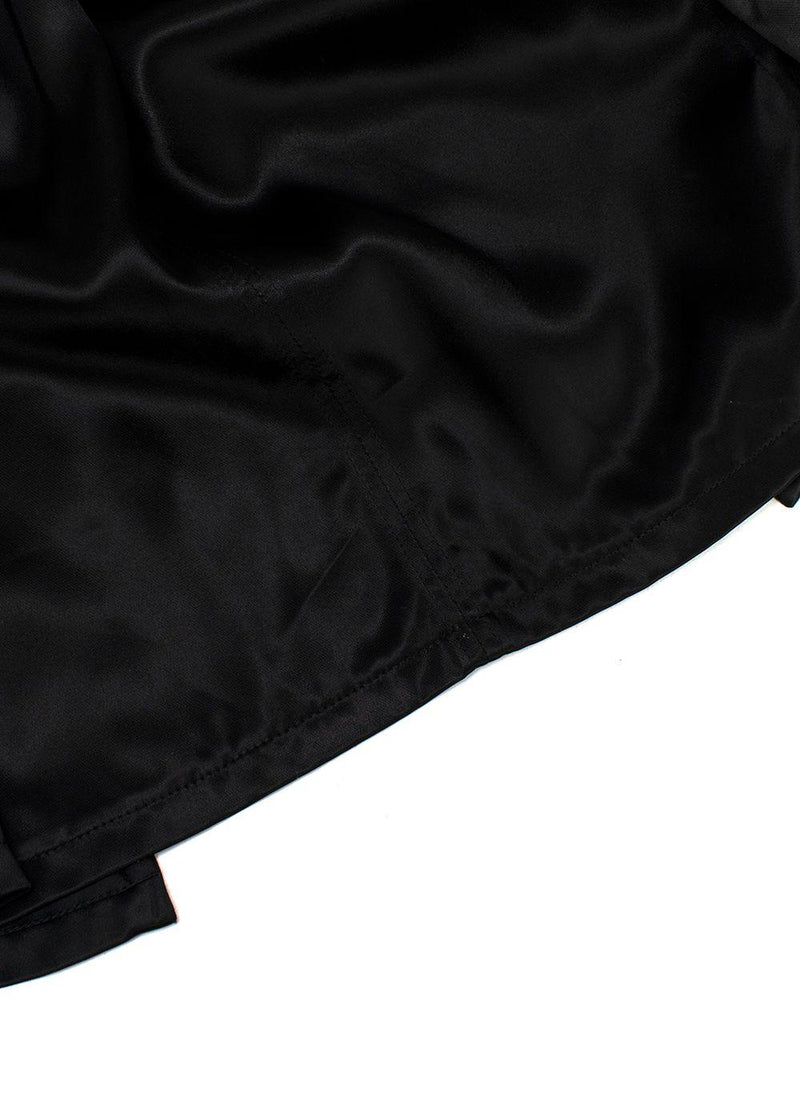Catherine Quinn Black Silk Ruched Dress