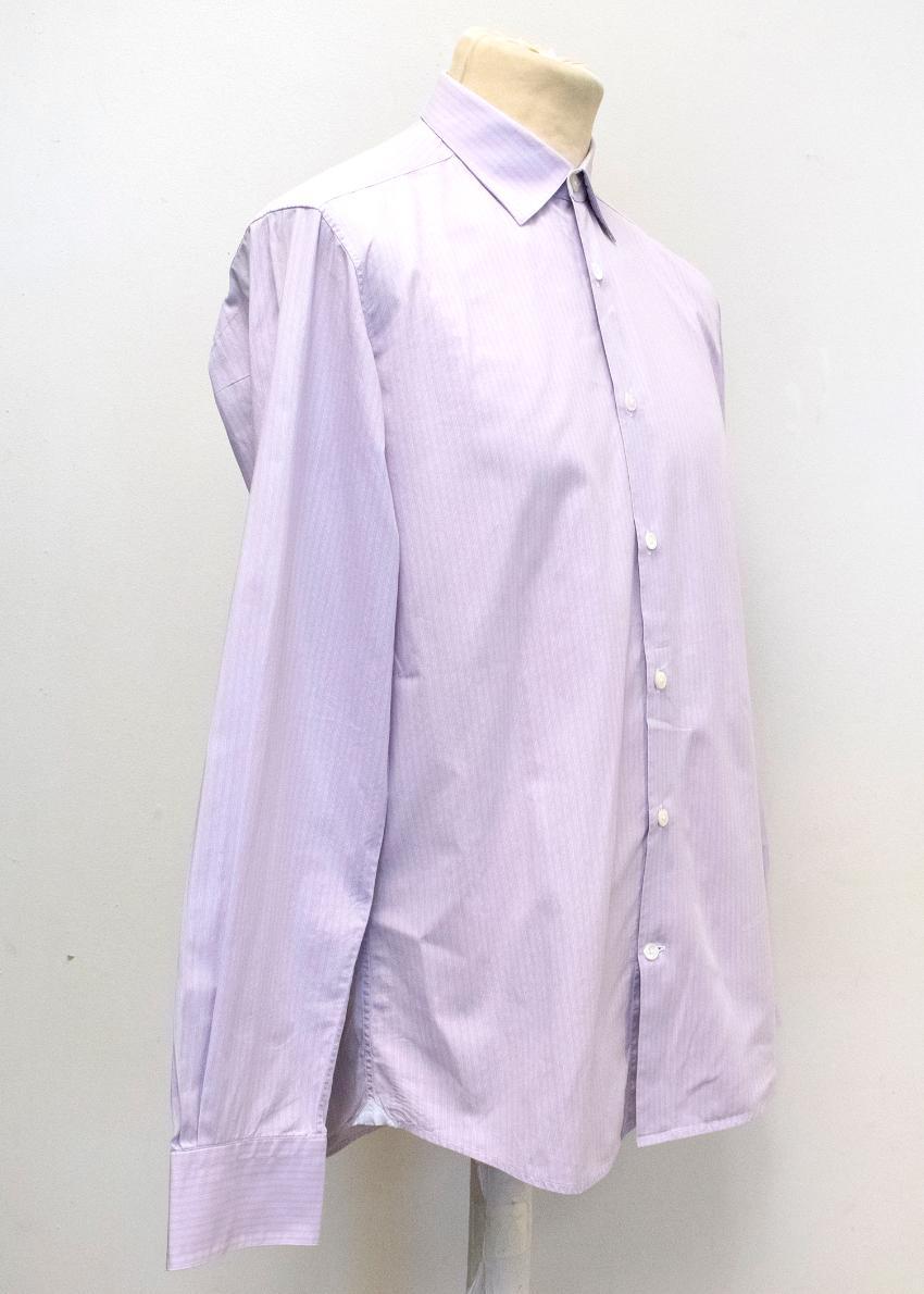 Z Zenga Lilac Striped Button Up