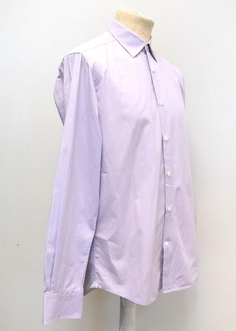 Z Zenga Lilac Striped Button Up