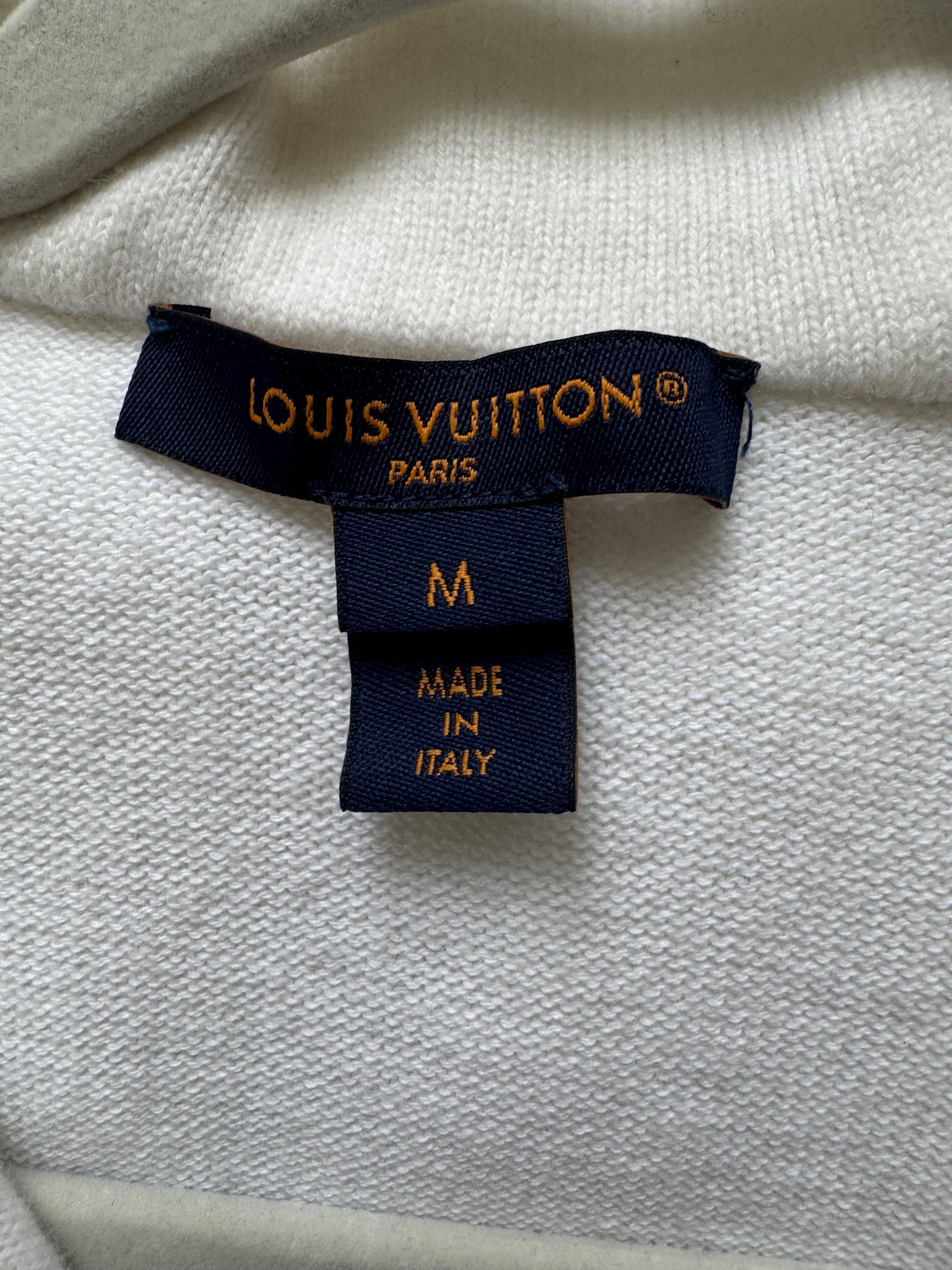 Louis Vuitton Cream Sleeveless Hooded Bi-Fabric Knit Jacket