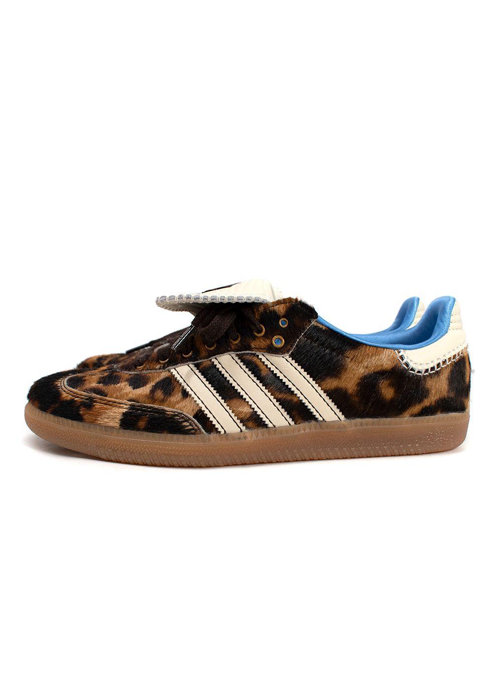 Adidas x Wales Bonner Leopard Pony Hair Samba Trainers