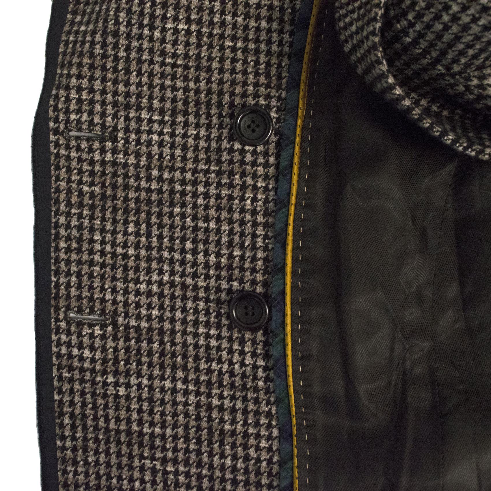 Olivier Strelli Brown Houndstooth Double Breasted Jacket