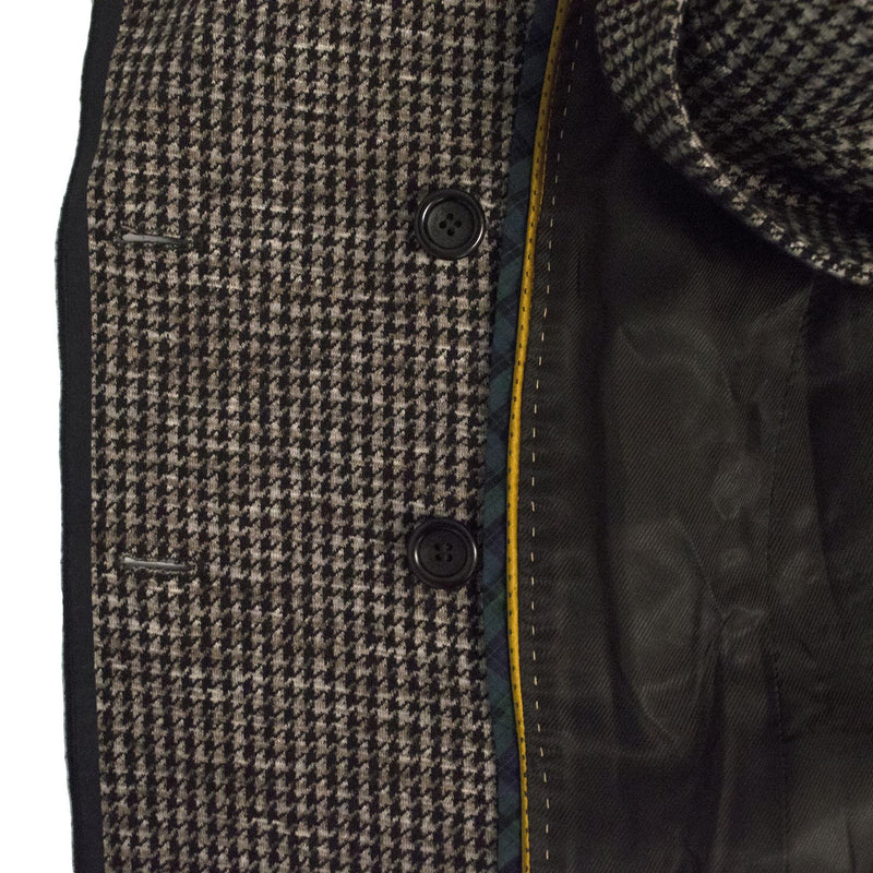 Olivier Strelli Brown Houndstooth Double Breasted Jacket