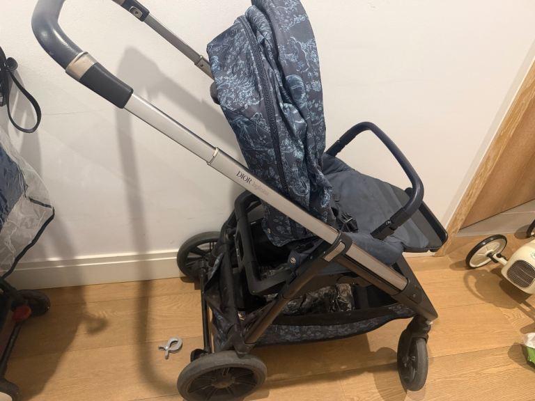 Dior Blue Oblique Dior Baby Stroller