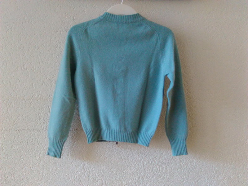 Balmain Turquoise Knit Cashmere Cardigan