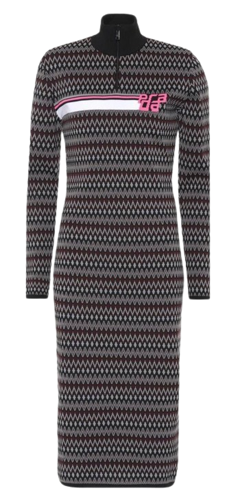 Chevron Jacquard Knit Dress