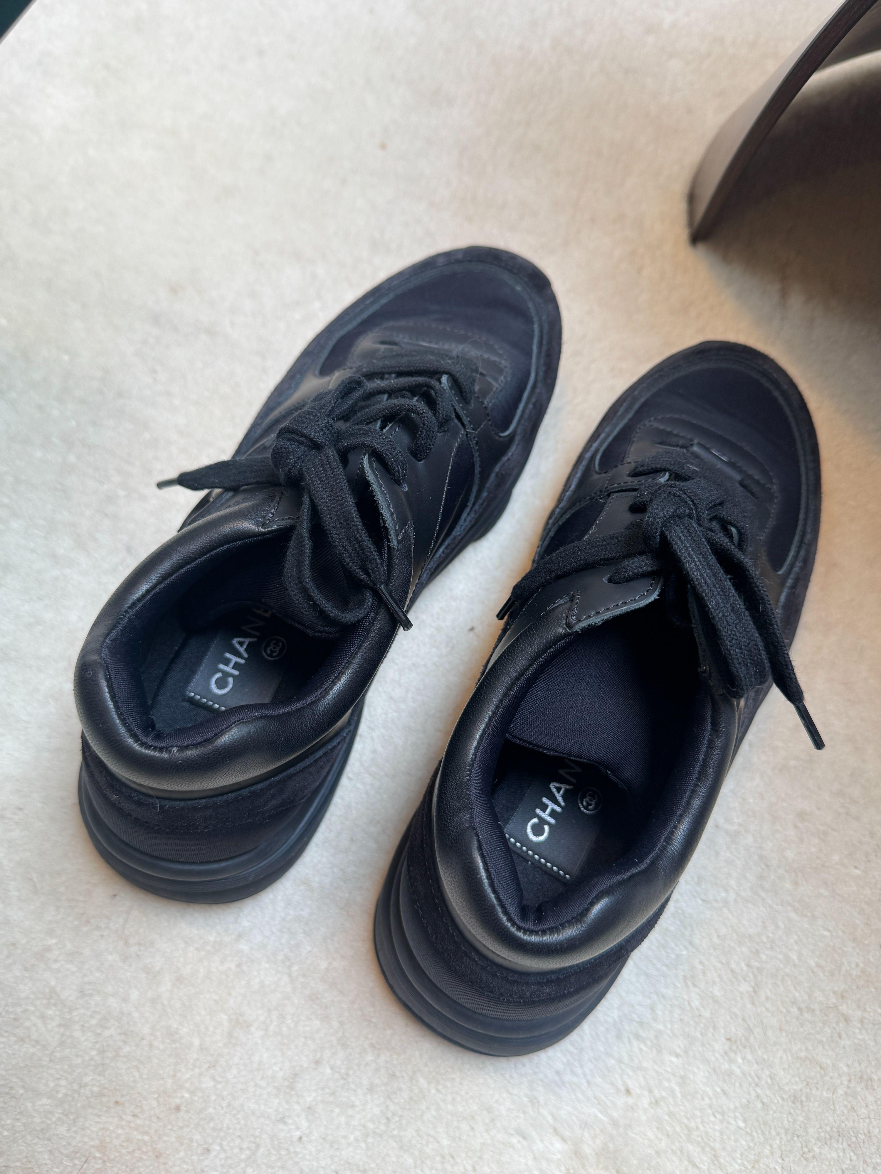 Chanel Black Classic Trainers