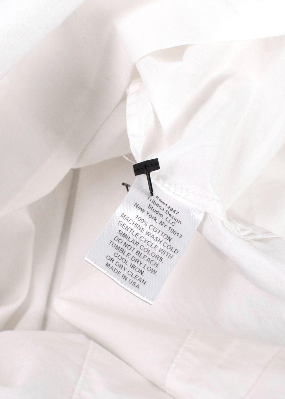 Nili Lotan white wide poplin top