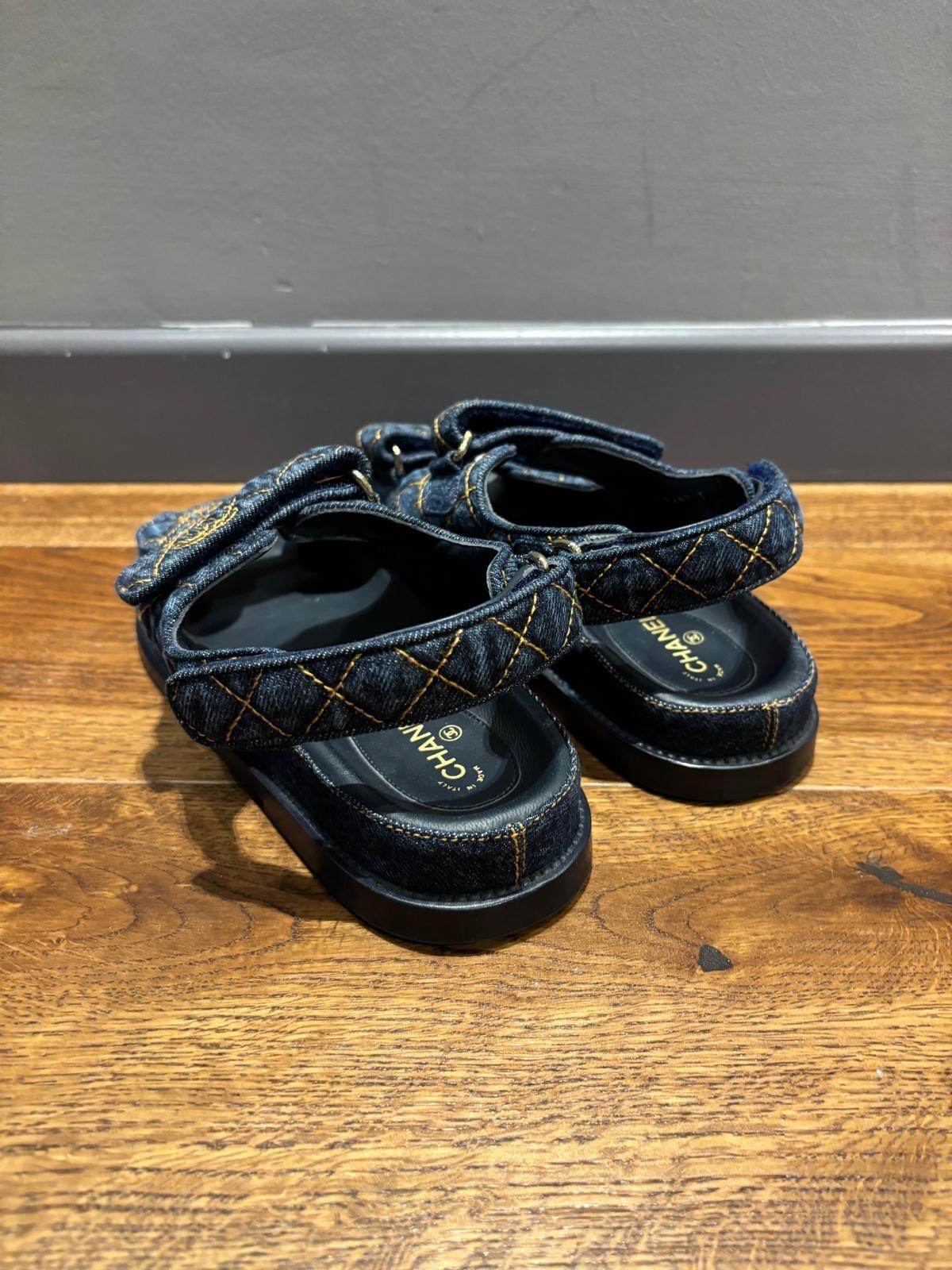 Chanel Denim Dad Sandals