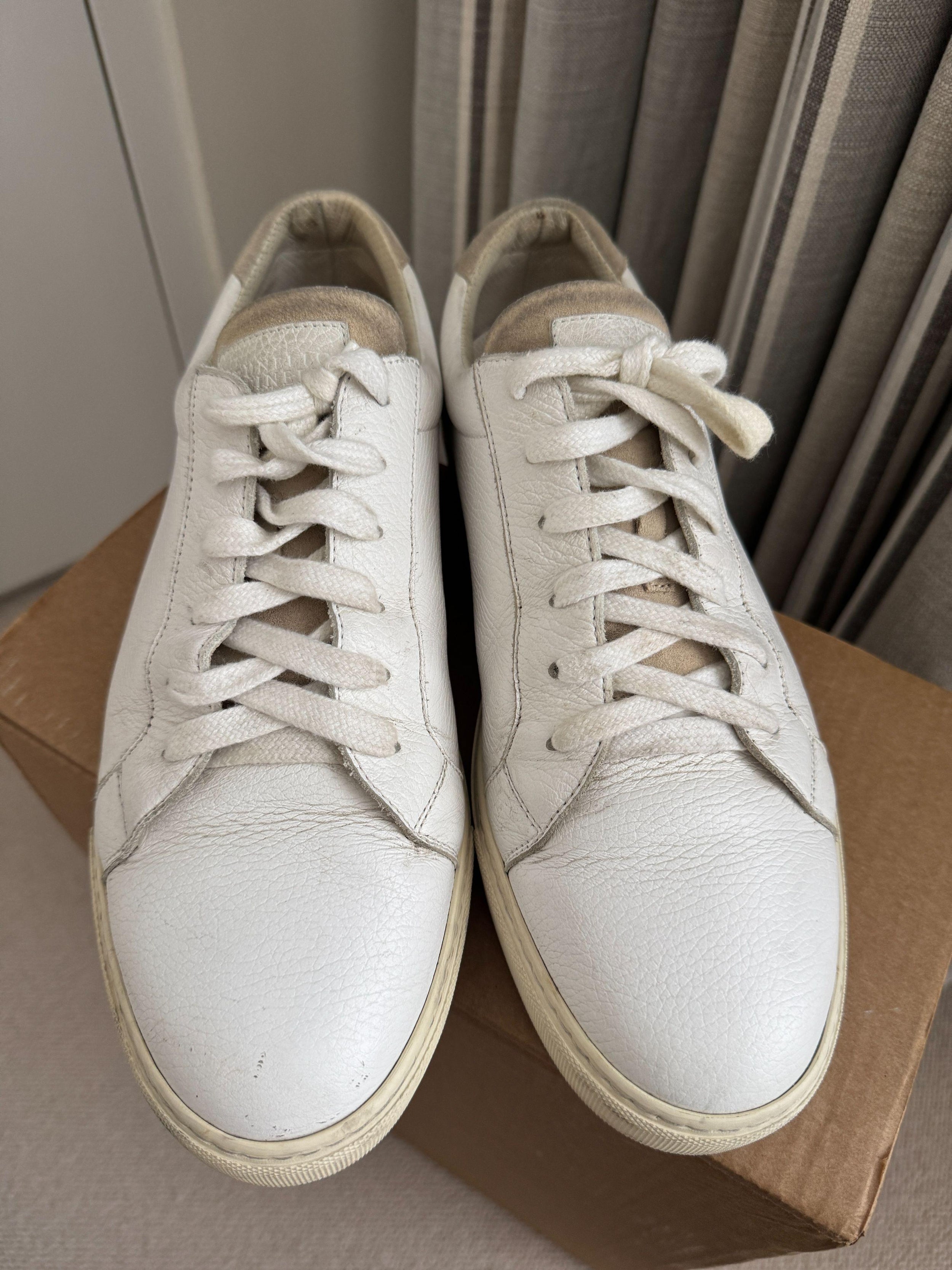 Brunello Cucinelli White Calfskin Trainers
