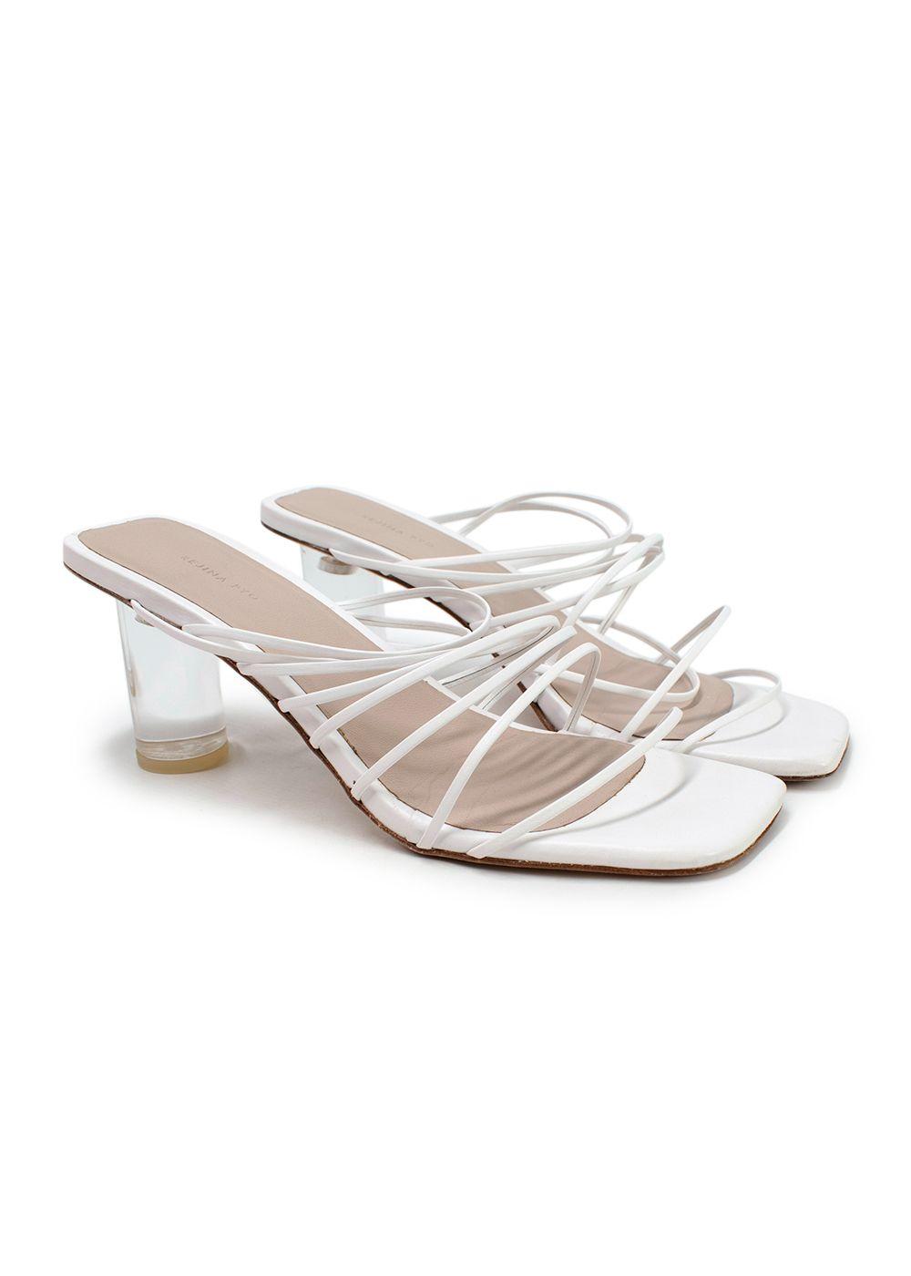 Rejina Pyo White Strappy Mules