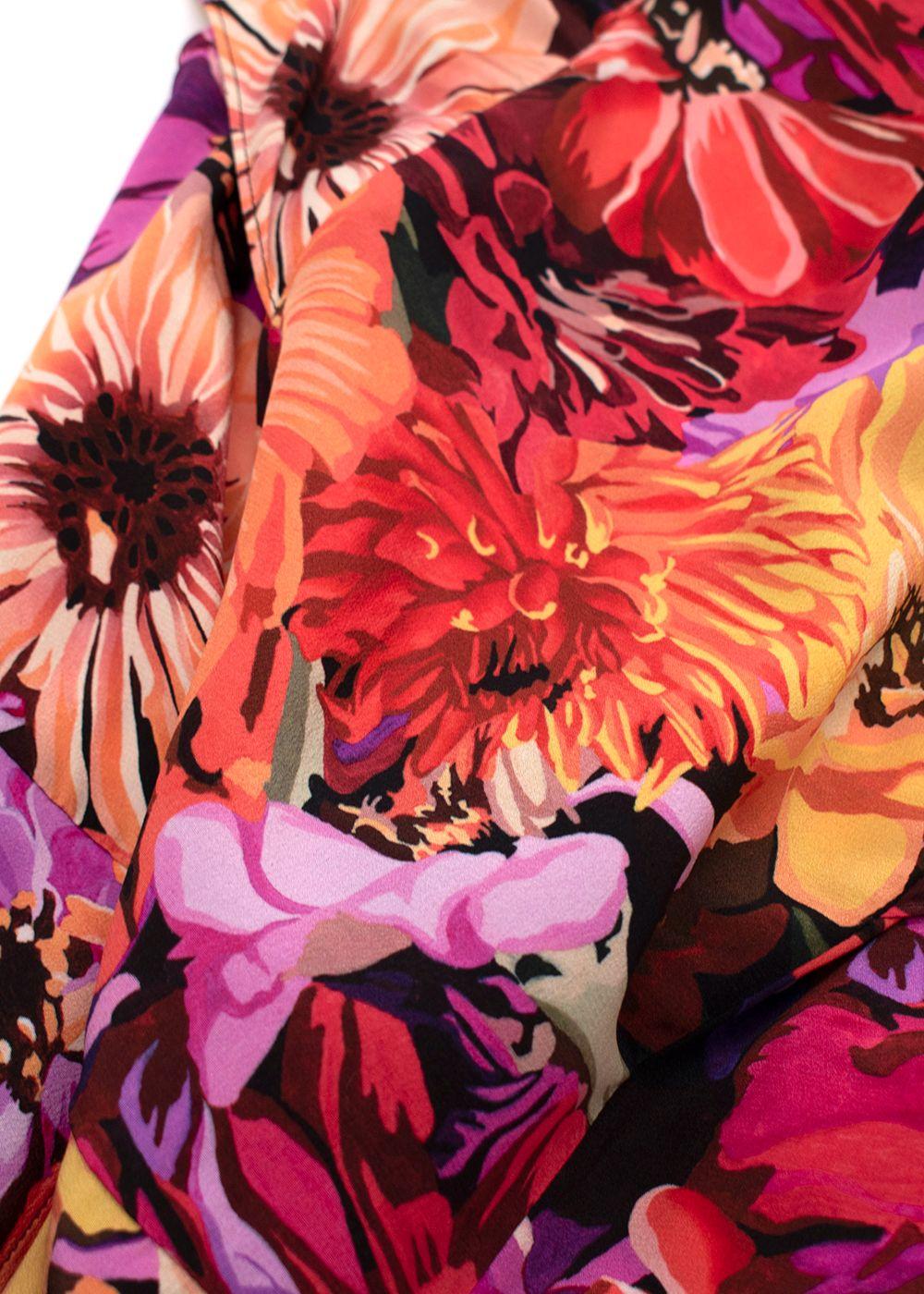 Stella McCartney Floral-Print Silk Crepe De Chine Midi Dress