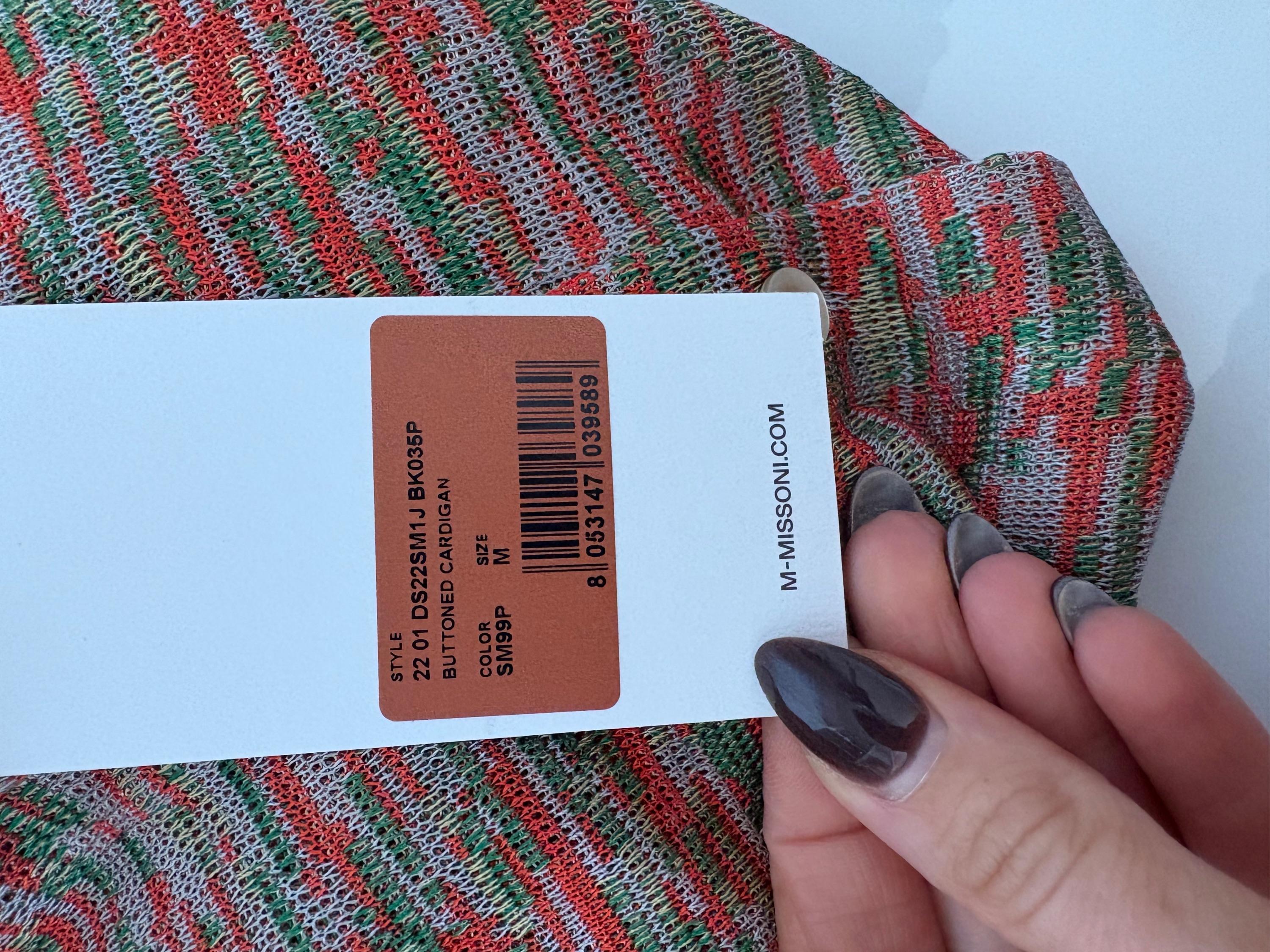 M Missoni Stretch Knit Cardigan