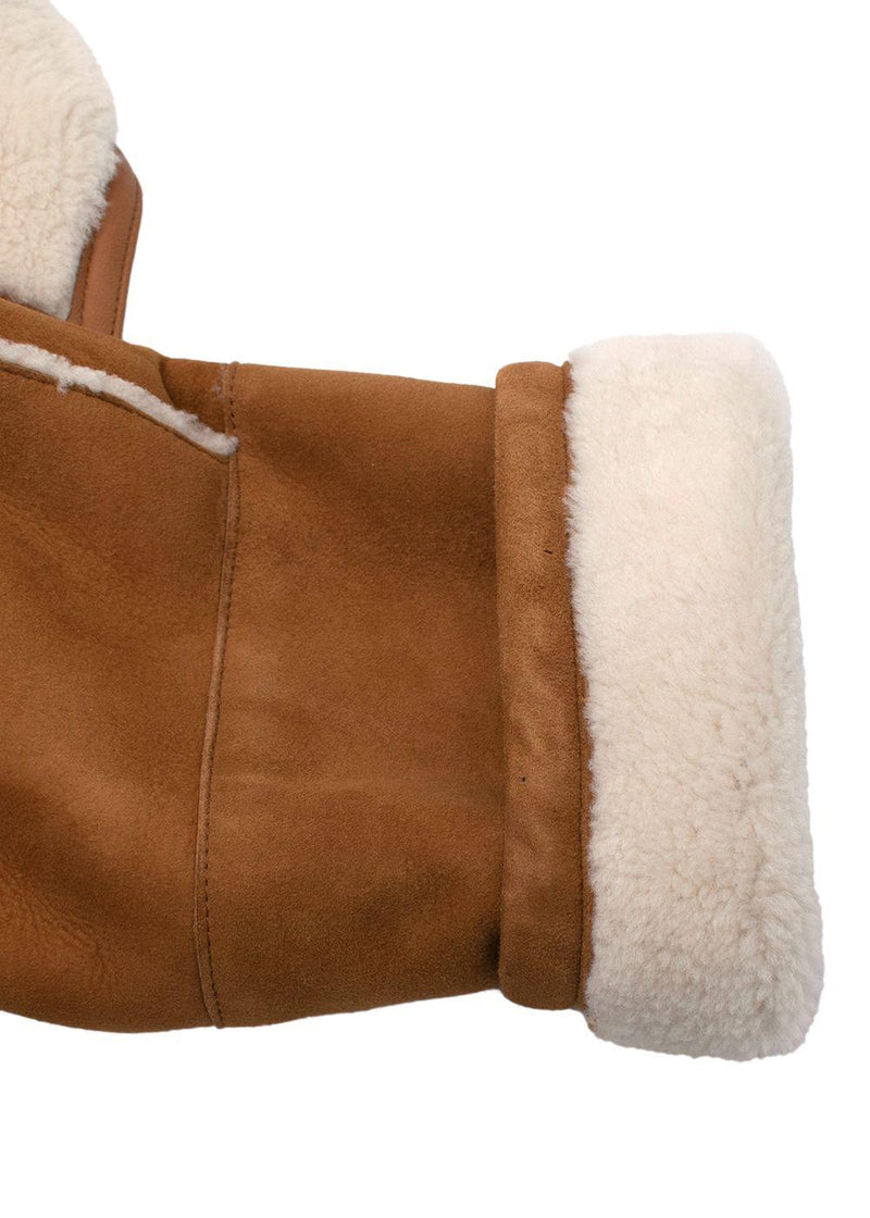 Balmain Oversize Shearling and Suede Coat