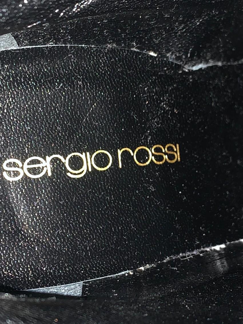 Sergio Rossi Suede Leopard Cap-Toe Ankle Boots