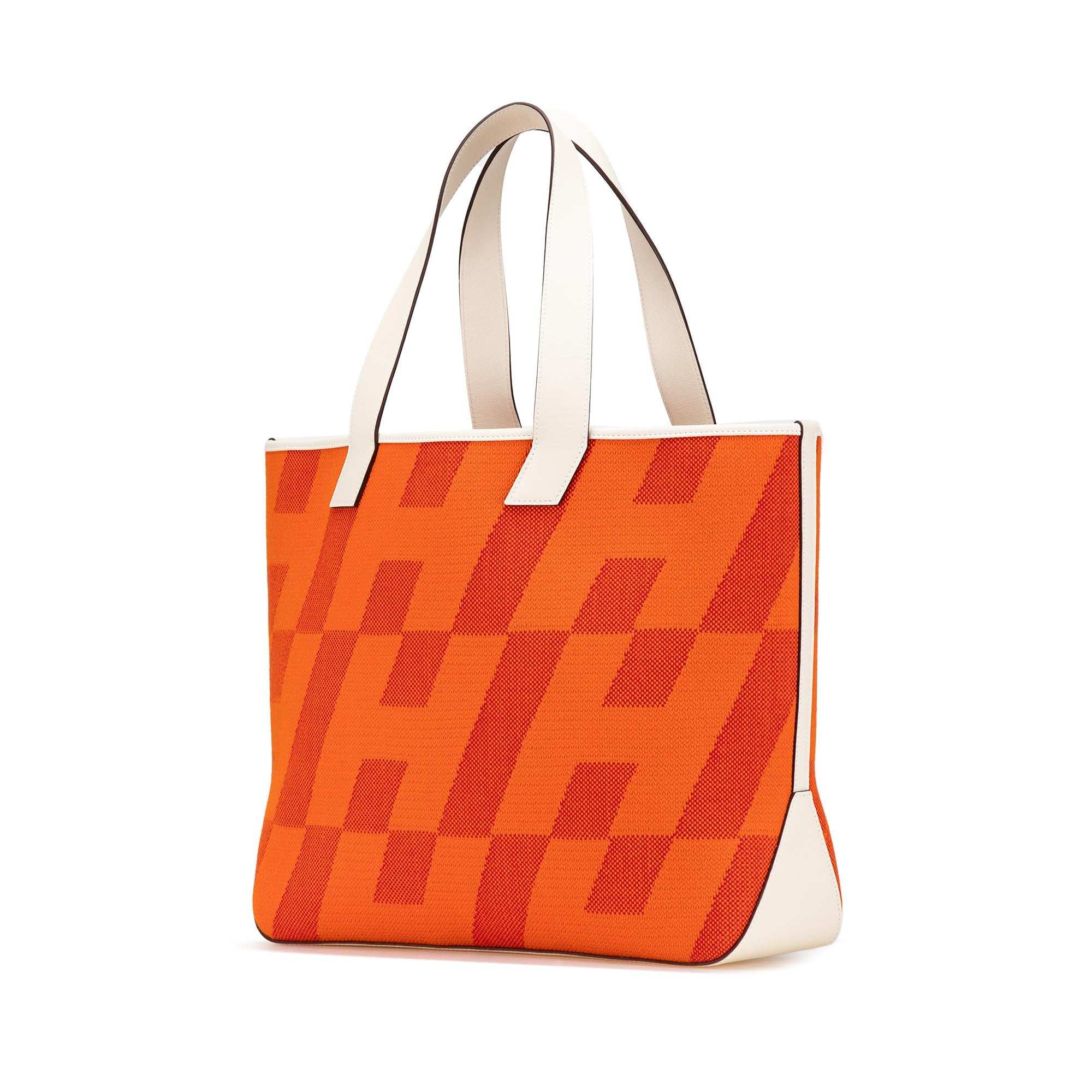 Hermes Orange Toile H and Swift Cabas H en Biais 40