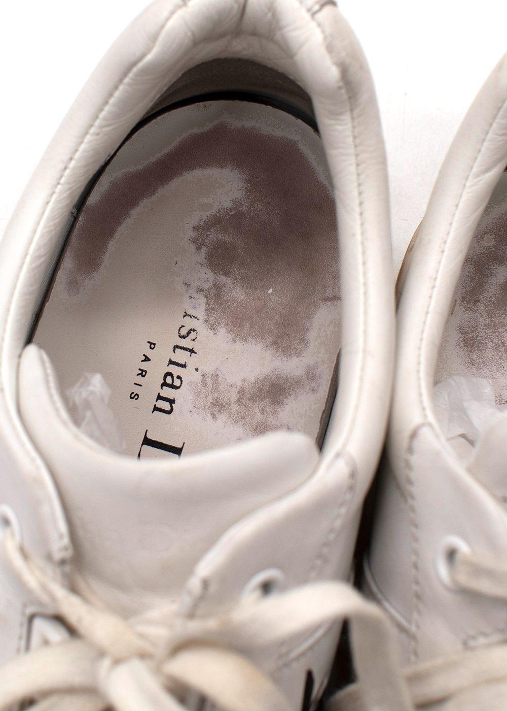 Dior White Suede Toe Cap Leather Bee Trainers