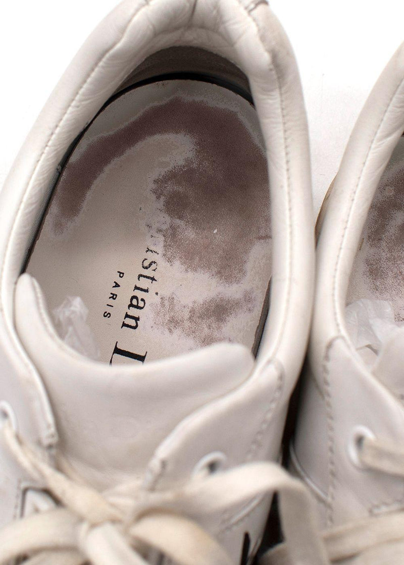 Dior White Suede Toe Cap Leather Bee Trainers