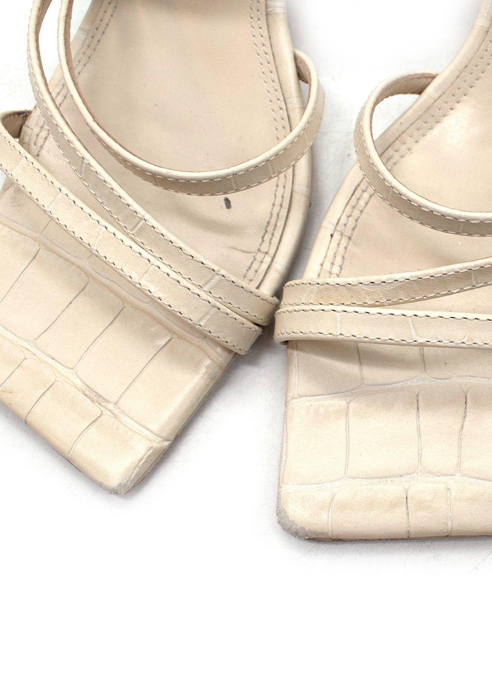 Mercedes Castillo Croc Embossed Kelise 65 Sandals