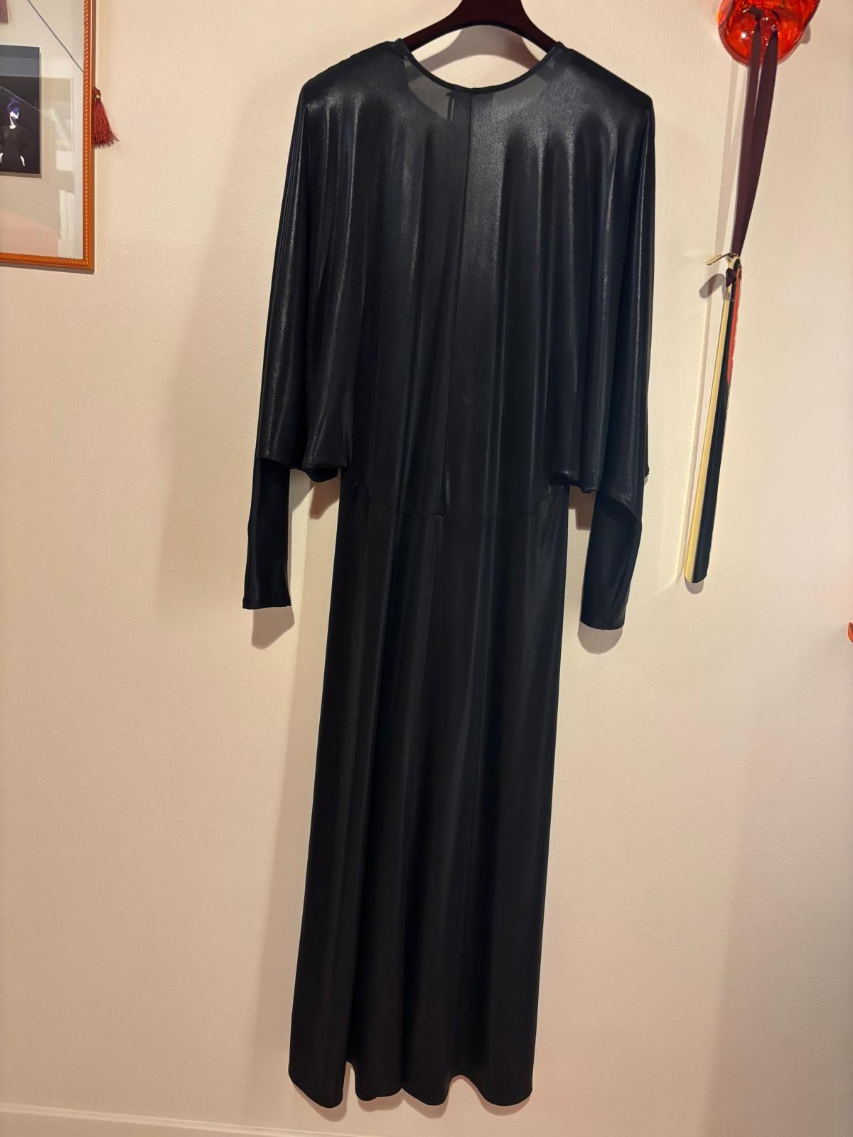 VCM Black Batwing Sleeve Evening Dress