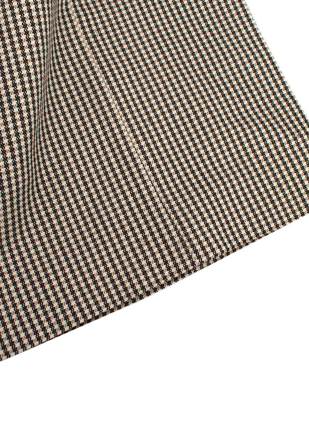 Fendi Brown Houndstooth Wool Trousers