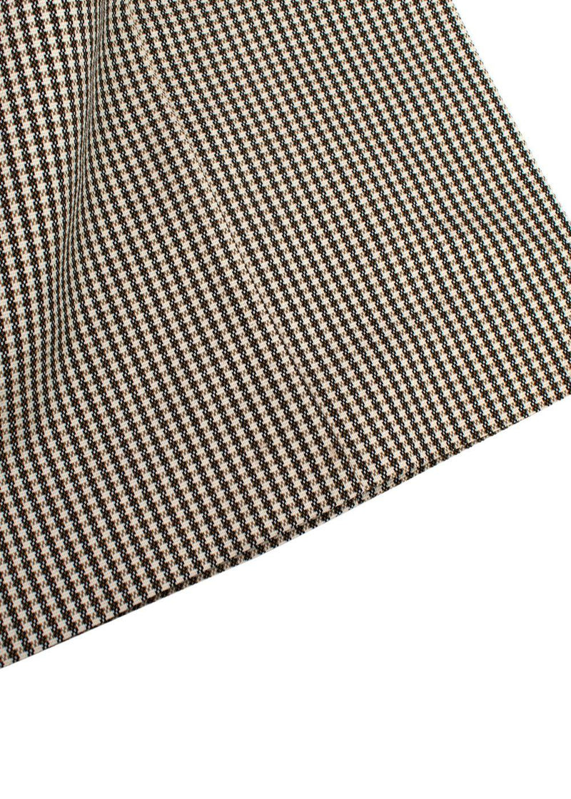 Fendi Brown Houndstooth Wool Trousers