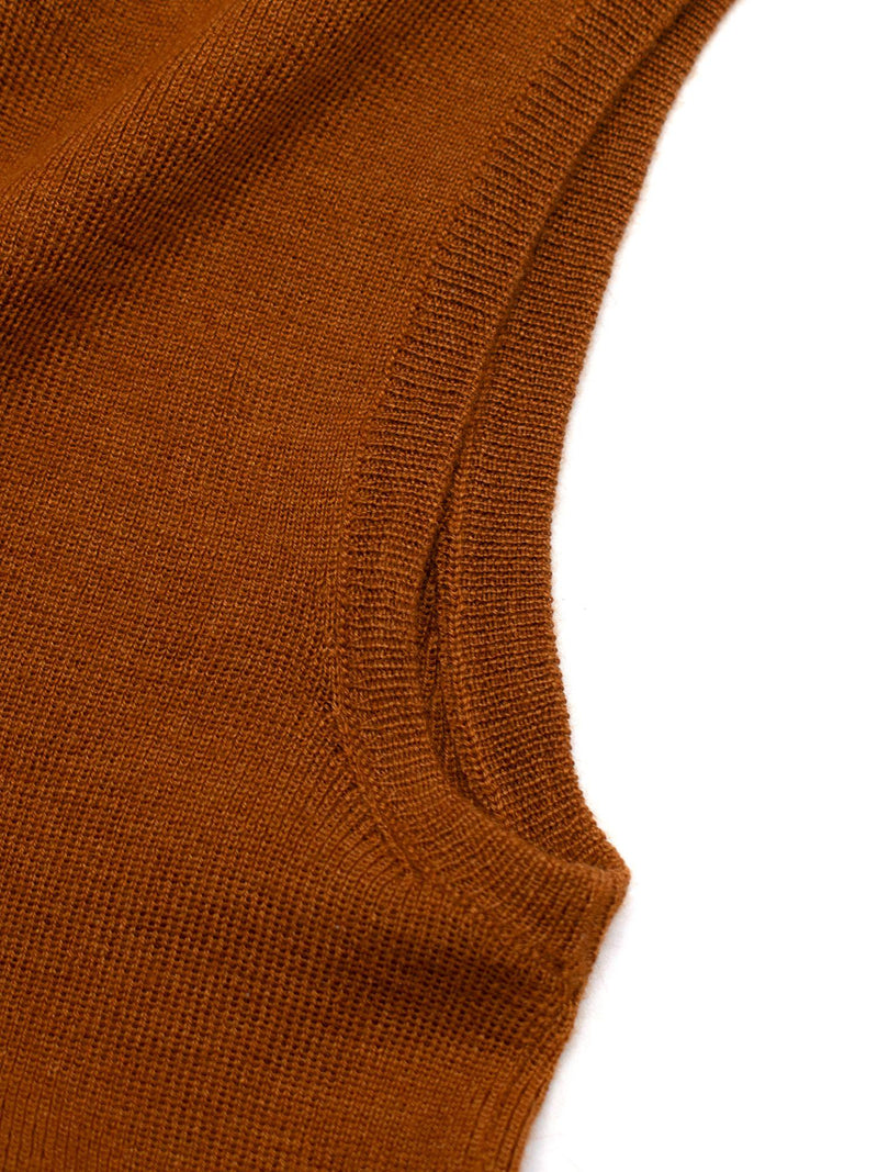 Prada Rust Silk And Cashmere Blend Top And Cardigan Set