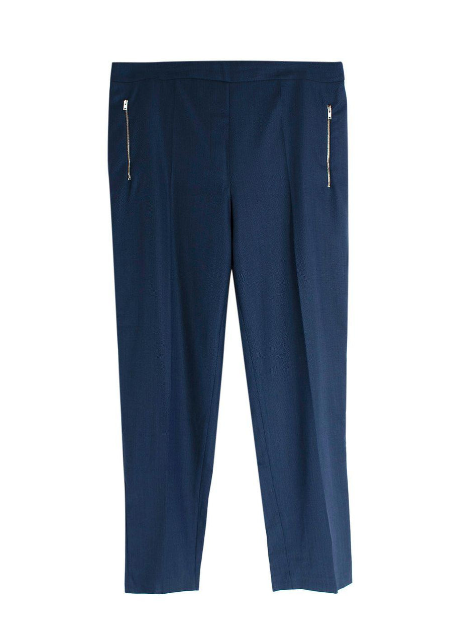 Stella McCartney Navy Speckled Wool Suit Trousers