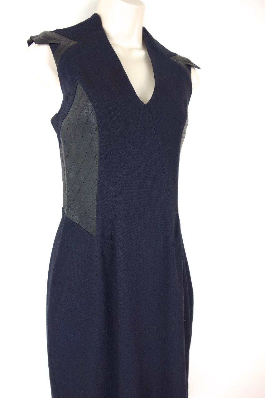 Helmut Lang contrast-panel dress