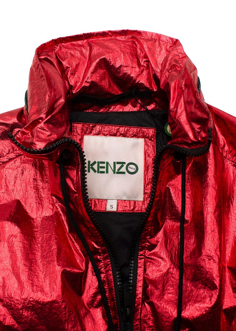 Kenzo Red Metallic Windbreaker Jacket