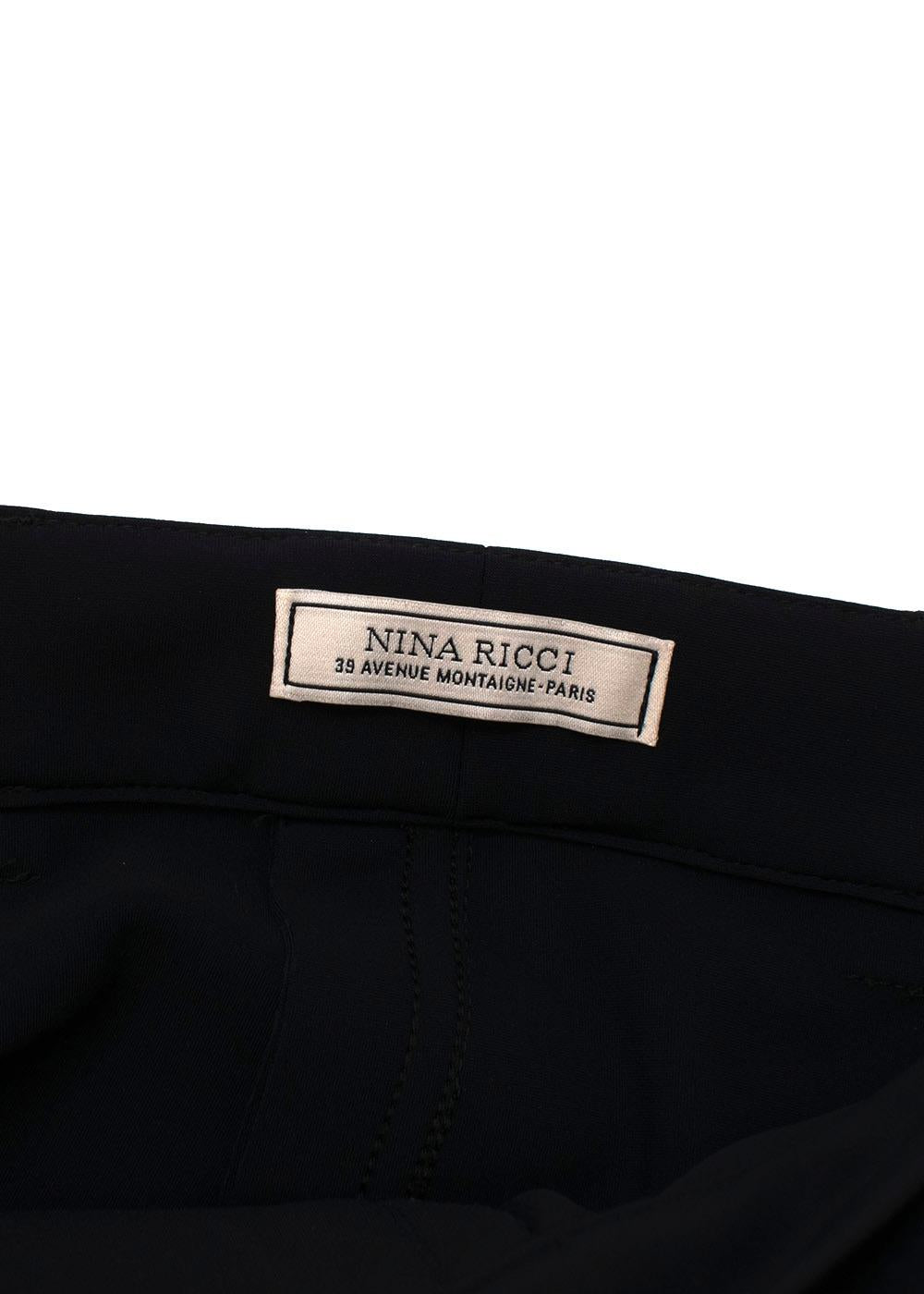 Nina Ricci Black Straight Leg Tailored Trousers