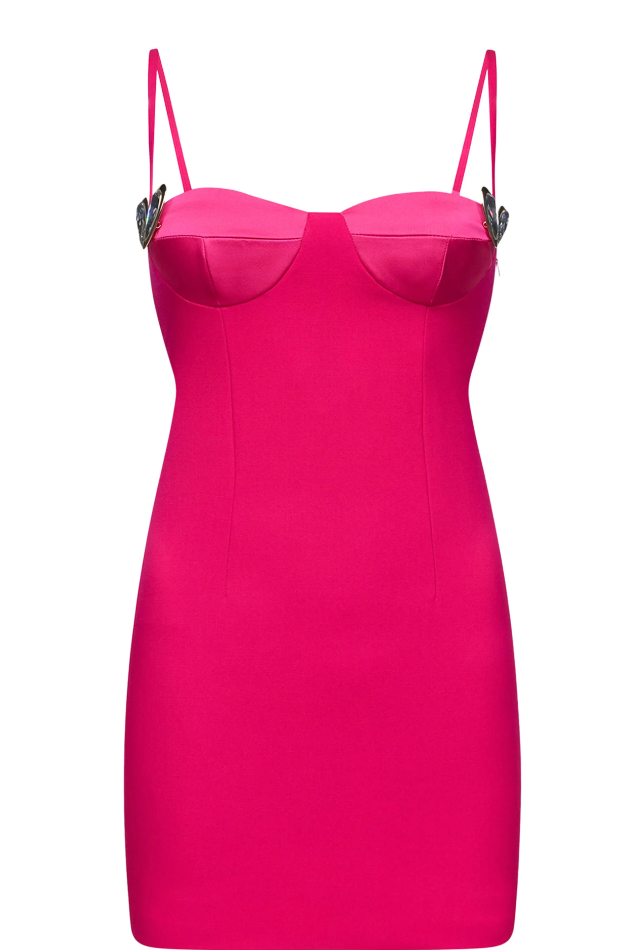 Area Heart-Motif Twill Mini Dress