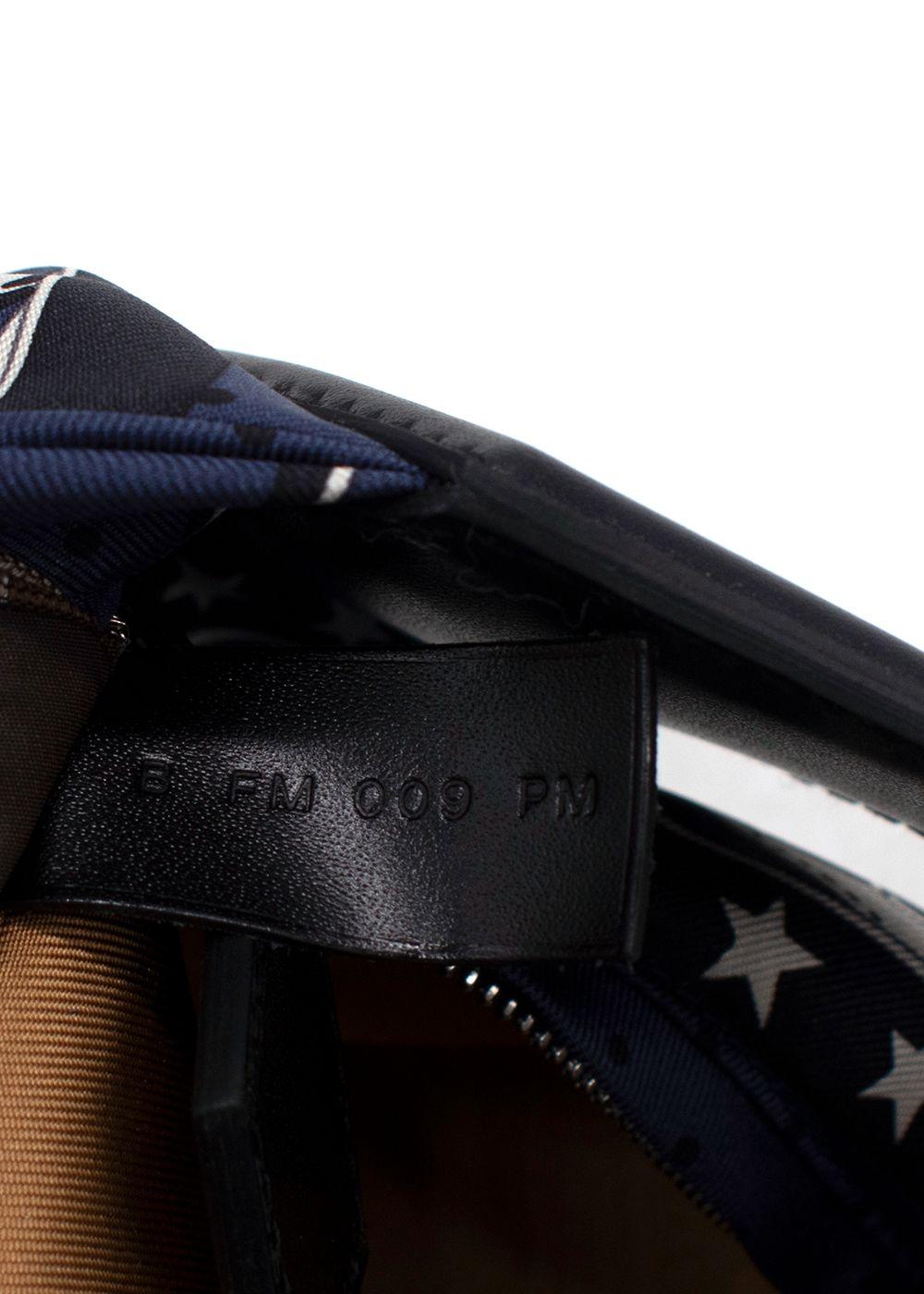 Hermes Navy Printed Silk Balusoie Bag