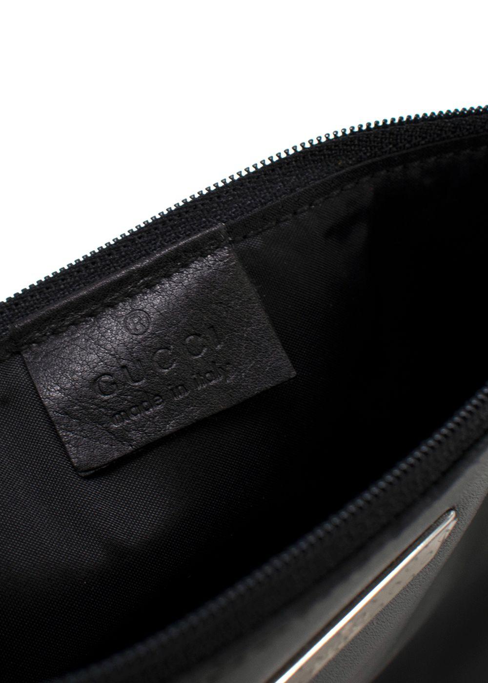 Gucci Vintage Black Leather Pouch