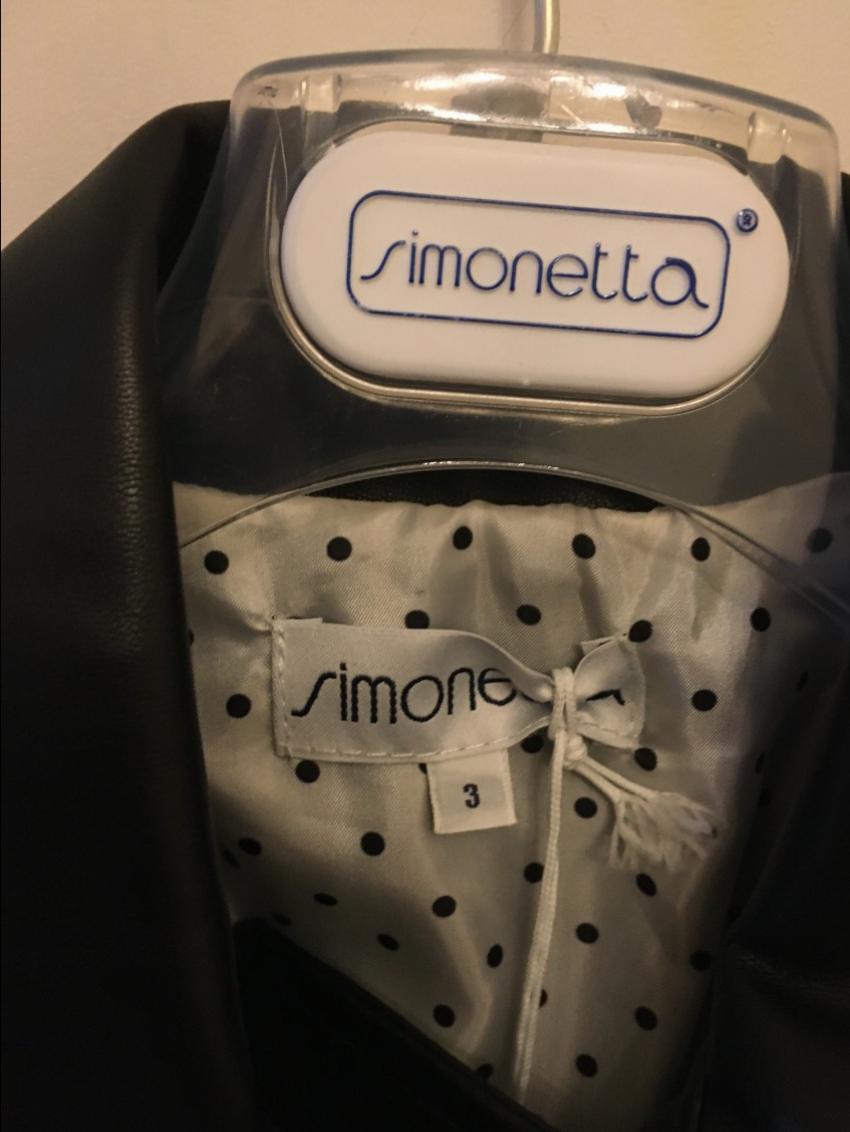 Simonetta Kids Ruffled Faux Leather Jacket
