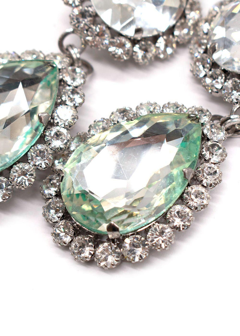 Alessandra Rich Embellished Drop Clip On Earrings