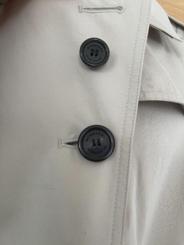 Burberry Stone Cotton Sandringham Trench Coat