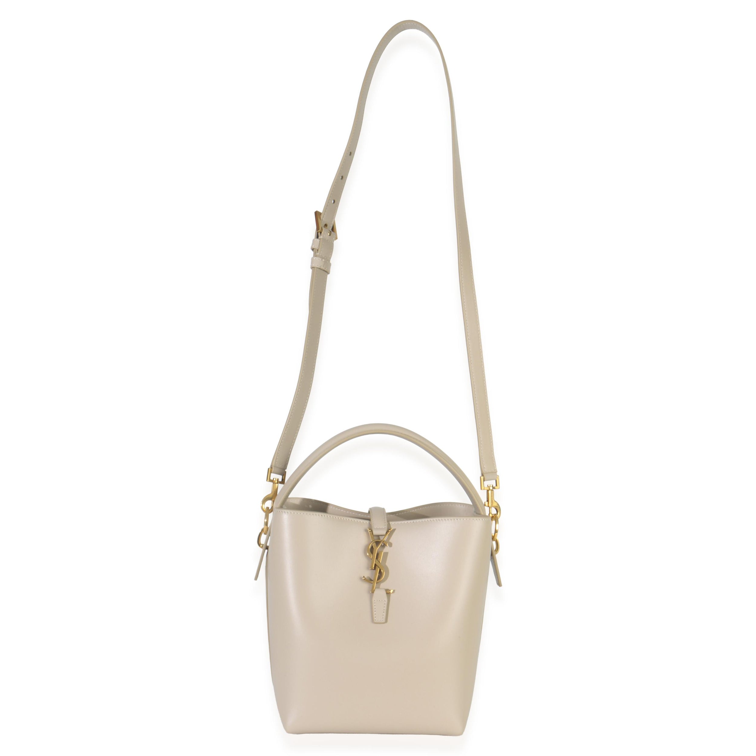 Saint Laurent  Shiny Calfskin Small Le 37 Bucket Bag